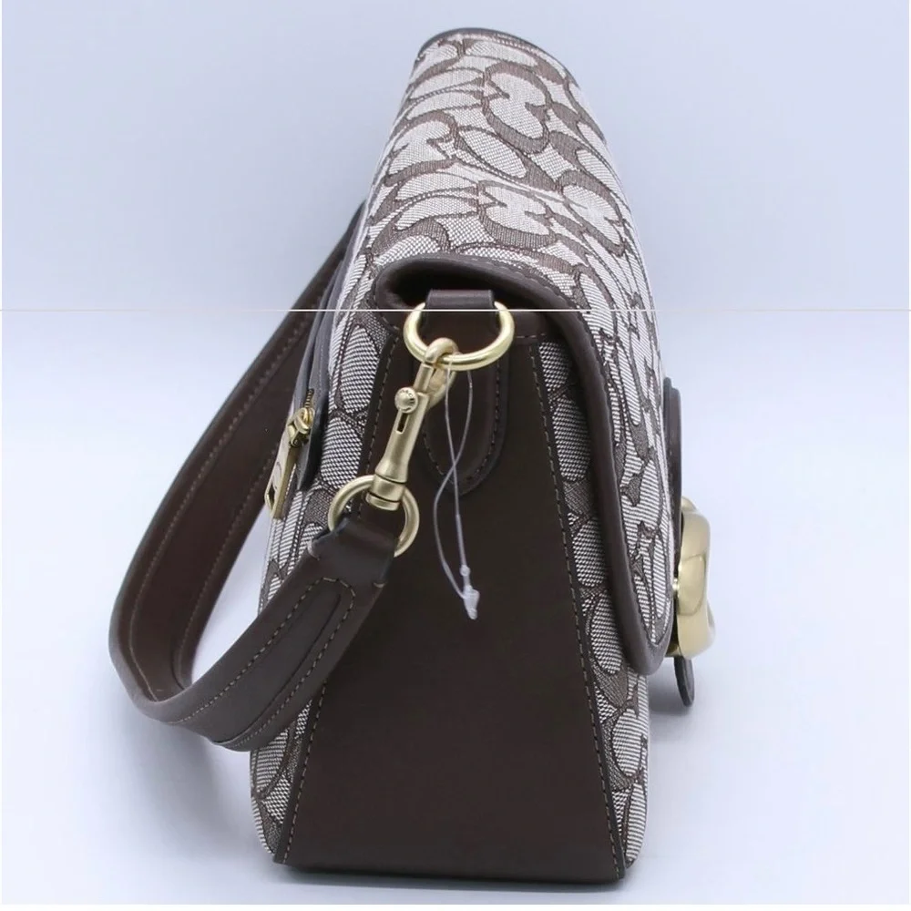 Coach Soft Tabby Signature Shoulder Crossbody Bag in Maple - Picture 12 of 16
